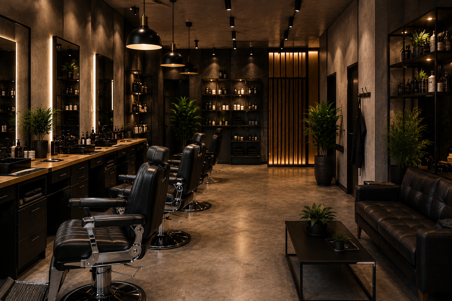 Men Salon Interior