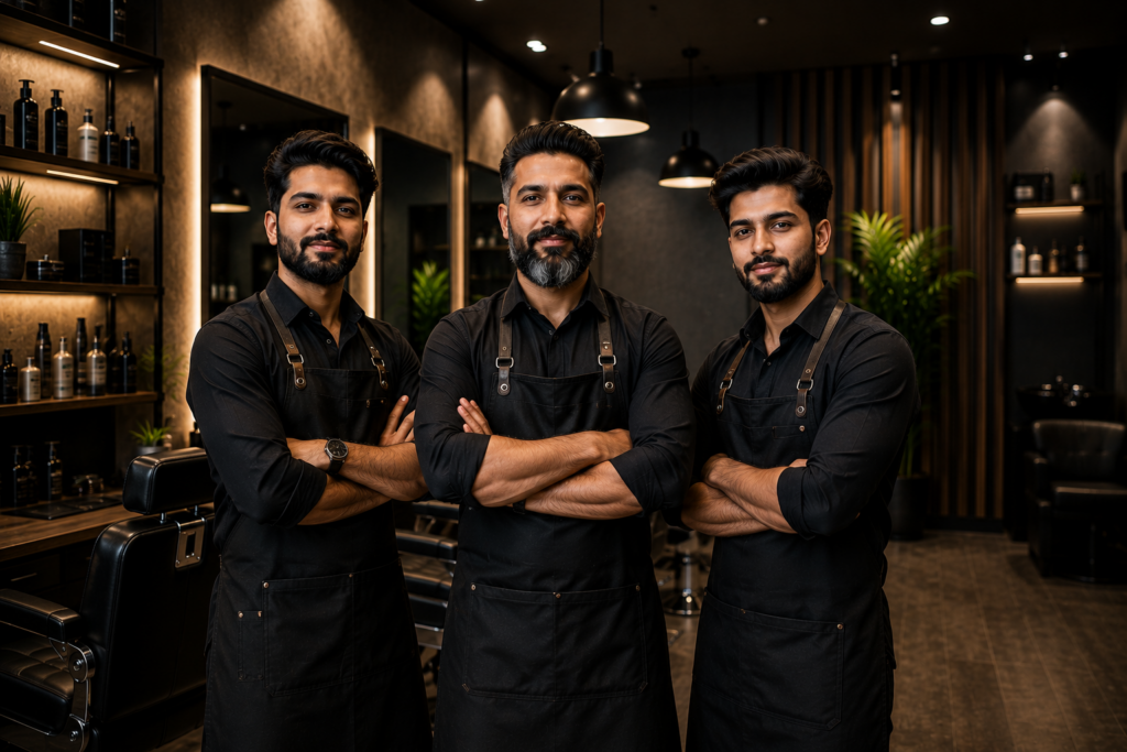 Expert barbers at LUXE GROOMING SALON