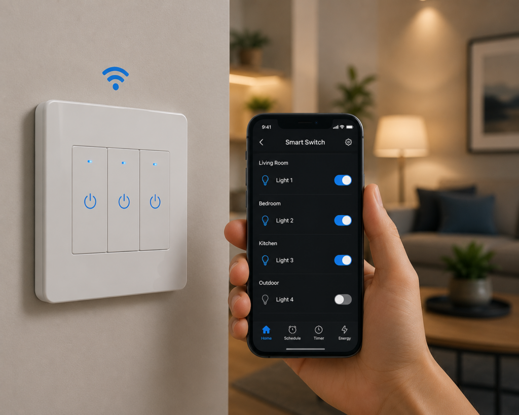 10 Smart Home Devices That Save Electricity in India Smart Home Devices That Save Electricity – Smart Switch